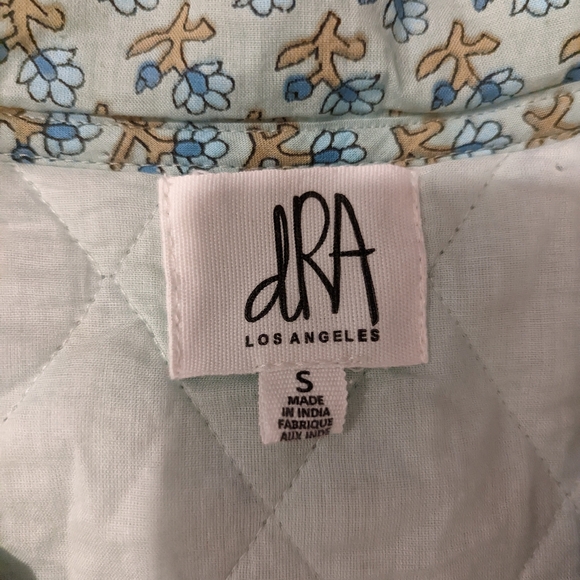 Floral Blue Jacket 100% Cotton - Picture 9 of 9